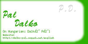 pal dalko business card